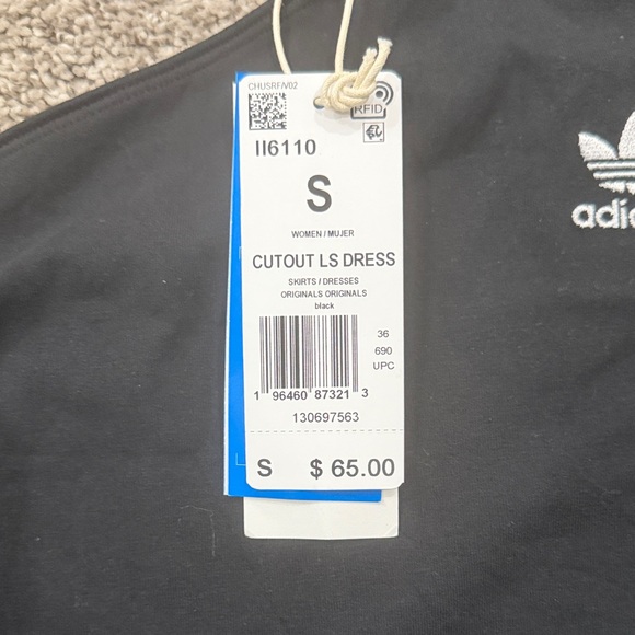 Adidas Trefoil Cutout Long Sleeve Dress - Picture 2 of 11